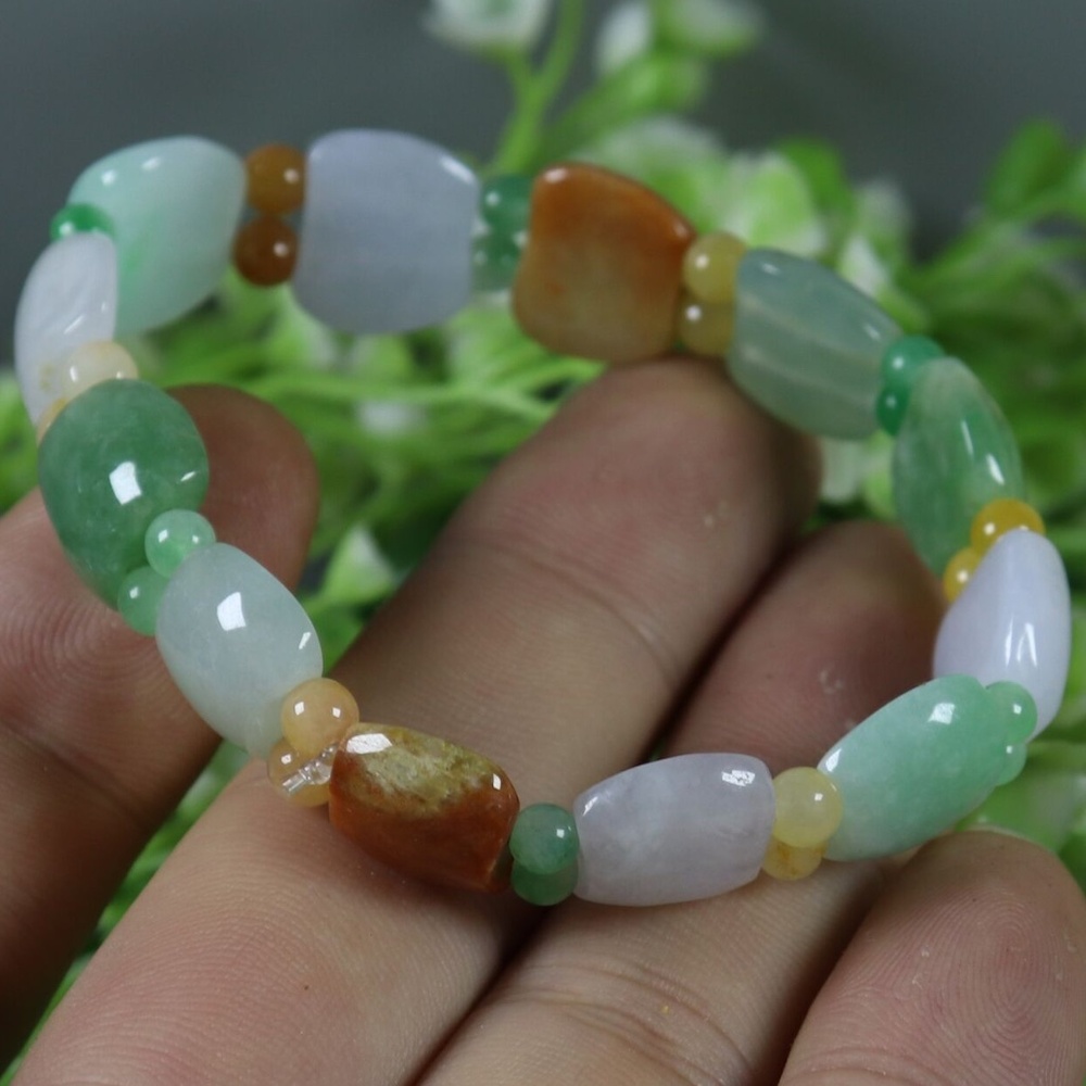 Cert'd 3 colors 100% Natural A Jade Jadeite Bangle Bracelet